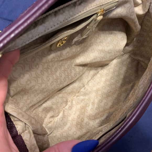 Charming Charlie Deep Purple Tote W Crossbody Strap NWT - Picture 9 of 10